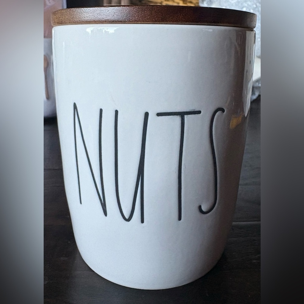 Rae Dunn White Ceramic Nut Cellar